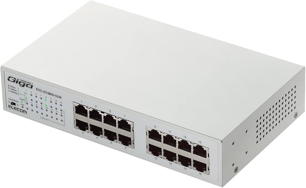 Amazon | エレコム スイッチングハブ ギガビット 16ポート マグネット