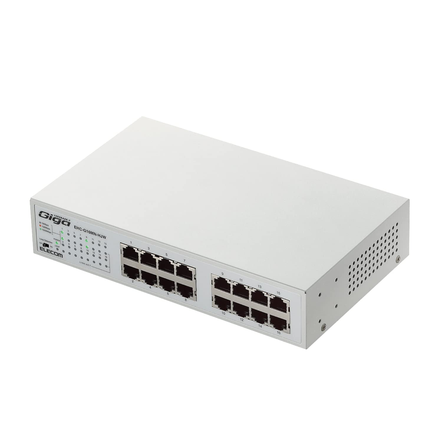 ELECOM EHC-F16MH-HW 16ポートスイッチングハブ【5台セット】 Amazon