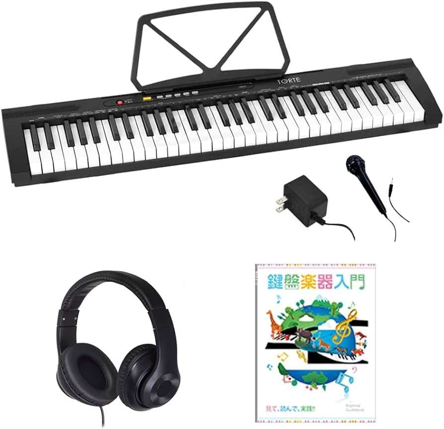 Amazon.co.jp: TORTE トルテ 電子キーボード 61鍵盤 日本語表記 300