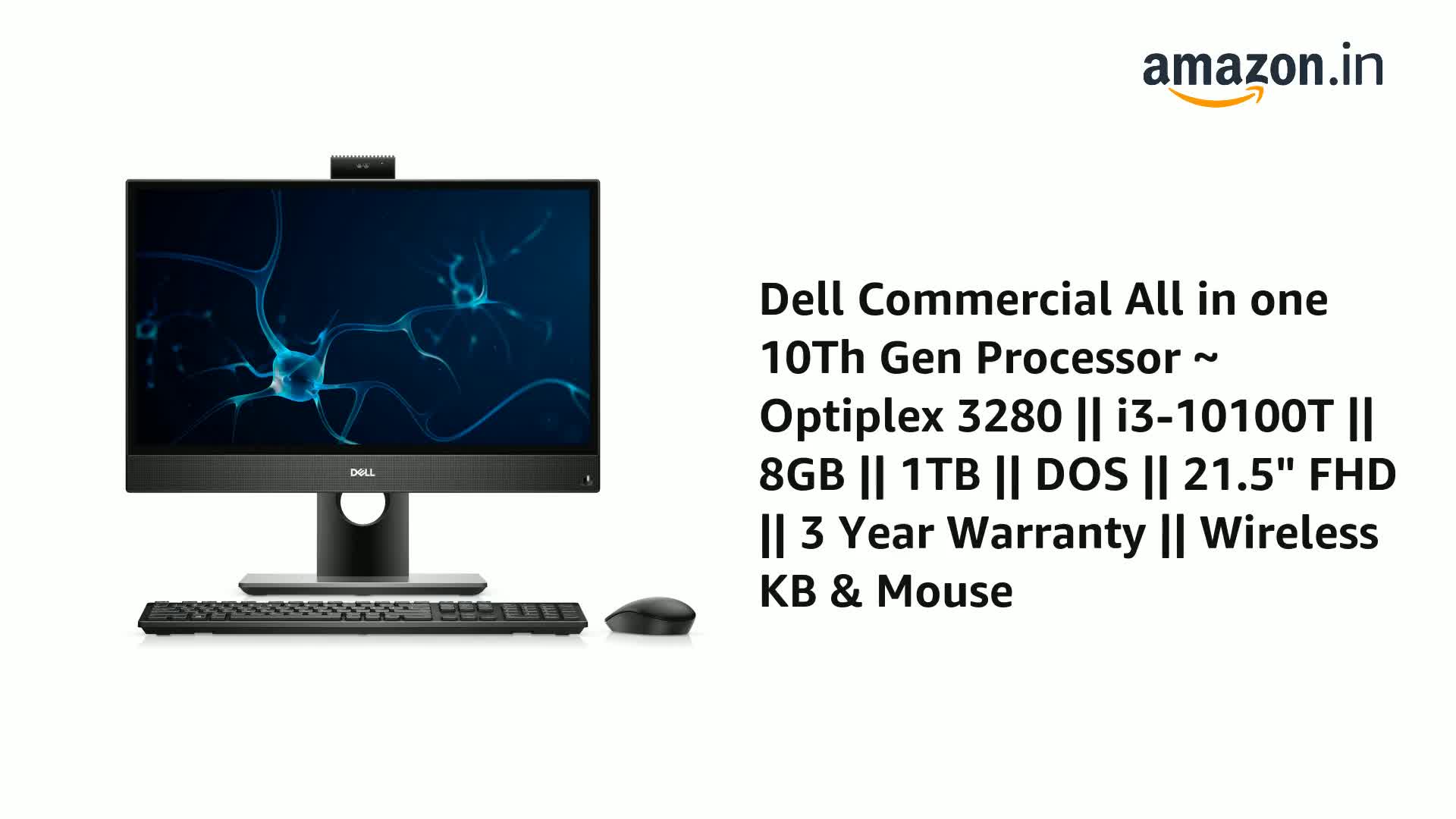 Dell Commercial All In One 10Th Gen Processor-Optiplex 3280|I3