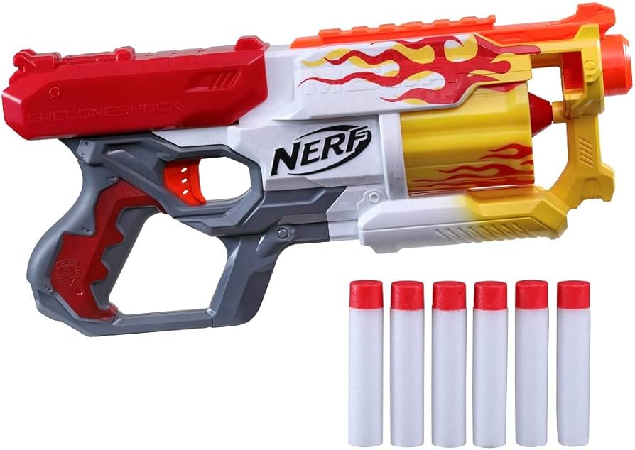 Amazon.com: Nerf Mega CycloneShock Toy Blaster, Hotrod Color Style