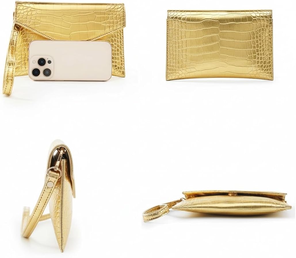 CuteClear Small Envelope Clutch Purse for Women Vegan Leather