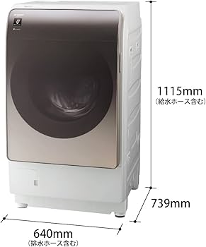 Amazon | シャープ ドラム式 洗濯乾燥機 ES-V11A-NL ヒートポンプ乾燥