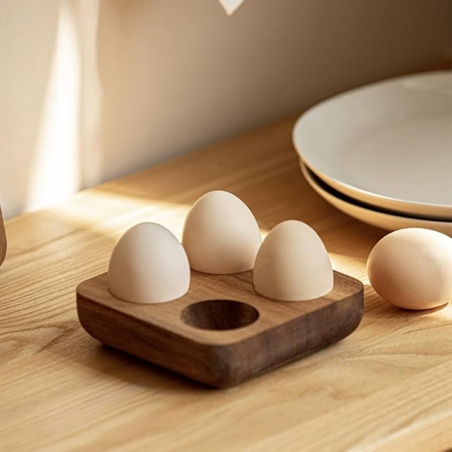 Amazon.co.jp: Akasooda 卵ホルダー エッグスタンド 木製エッグラック