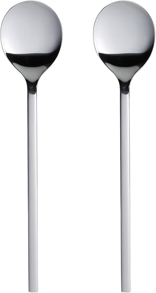 Amazon｜下村企販 韓国スプーン 2本組 【日本製】 食洗機対応 全長22cm