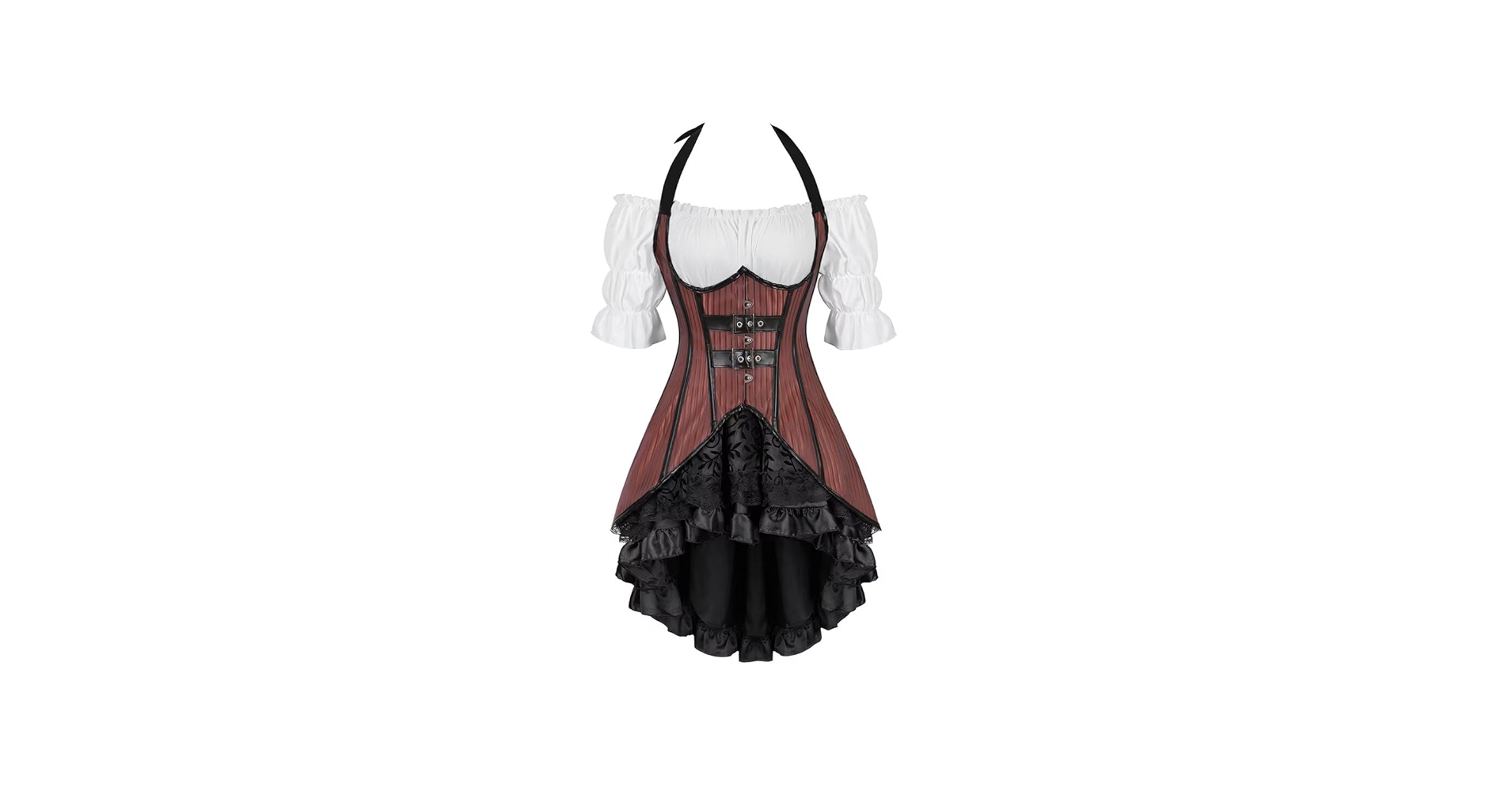 Amazon.com: Jutrisujo Pirate Costume Renaissance Underbust Corset