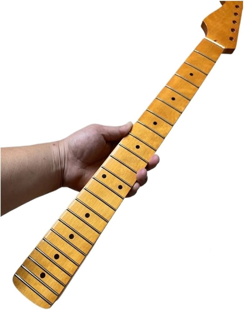 Amazon.co.jp: 左利き用イエローギターネック 22 フレット 25.5 インチ
