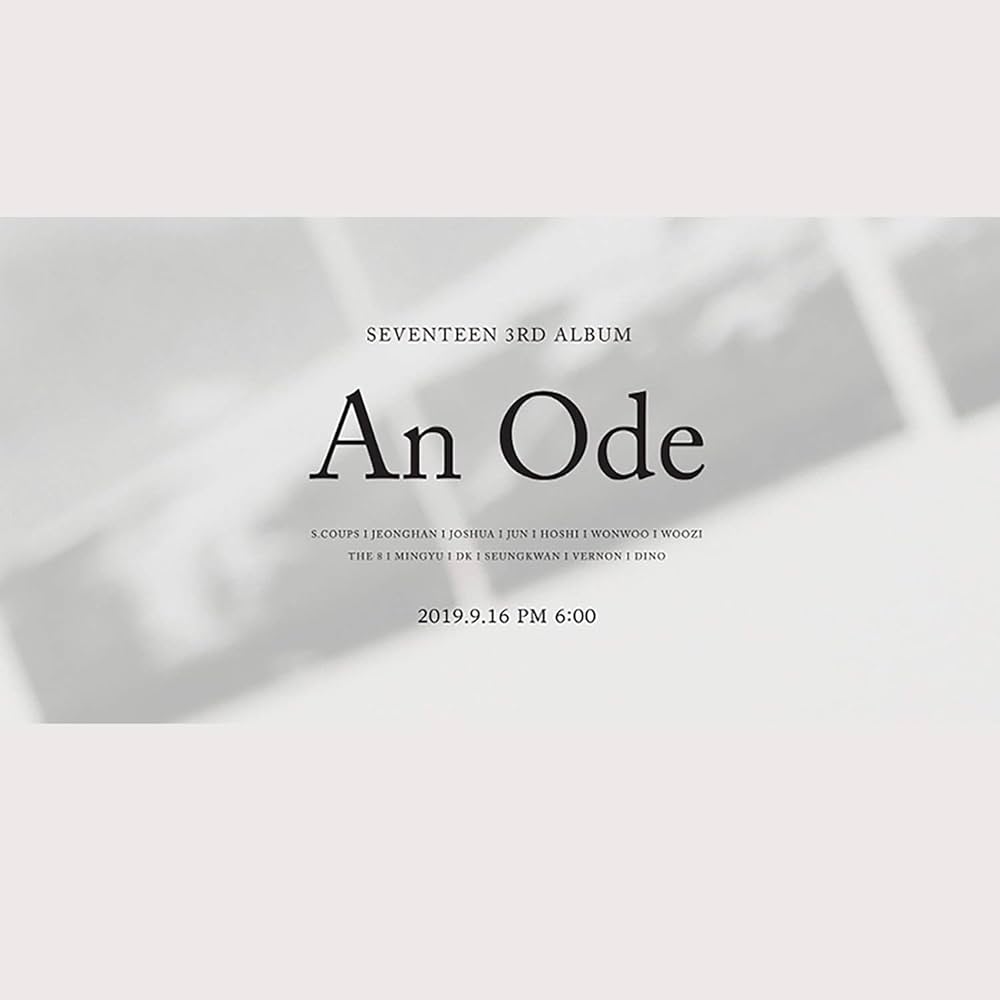 SEVENTEEN 3rd Album - AN ODE [ The Poet ver. ] CD + Photobook +