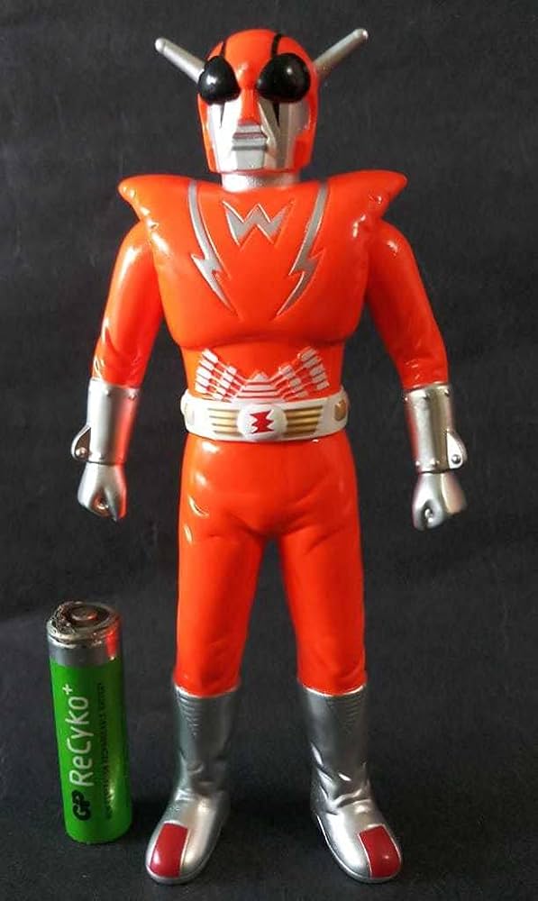 Amazon.co.jp: ヒーロー中国超人 インフラマン 15cm ソフビ オレンジ色