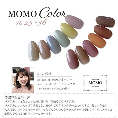 Amazon.co.jp：カラージェル MOMO by nail for all 3g 12色セット 25