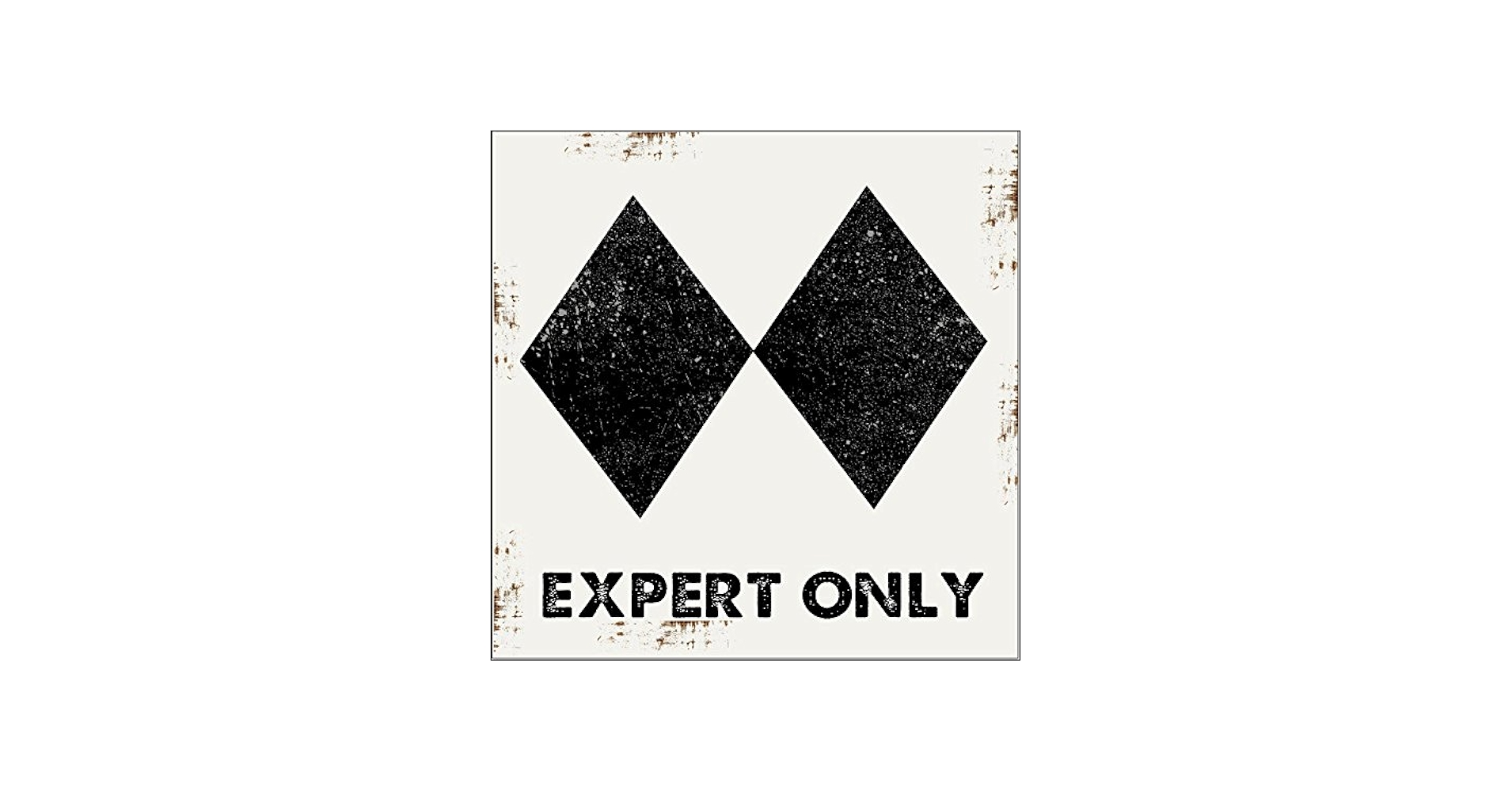 Amazon.com: Expert Only Ski Slope Metal Sign, Double Black Diamond