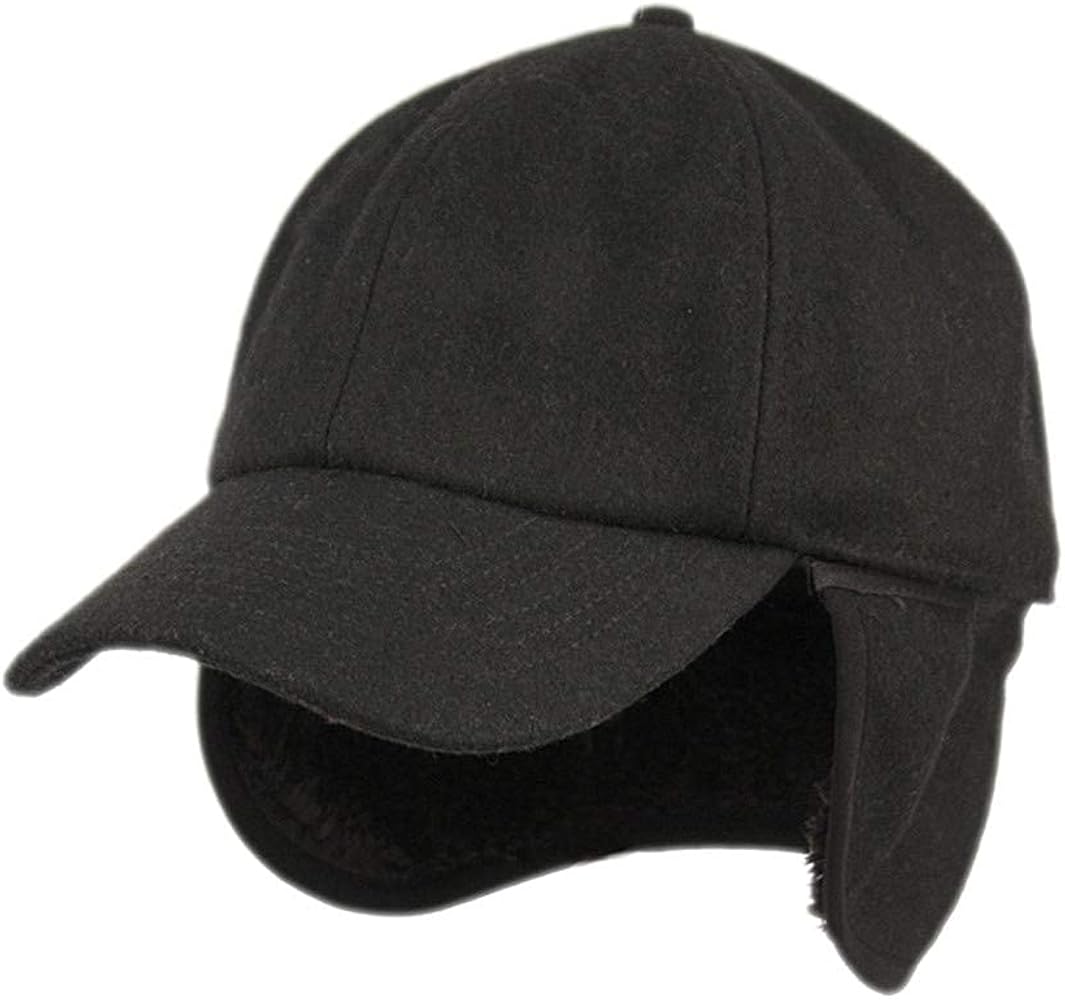 Epoch Men's Ear Flap Hunting Trapper Baseball Wool Cap Brim Warm