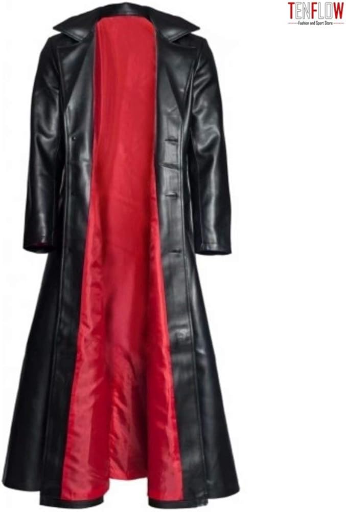 Amazon | [Tenflow] レザーコート メンズ ロングコート トレンチコート