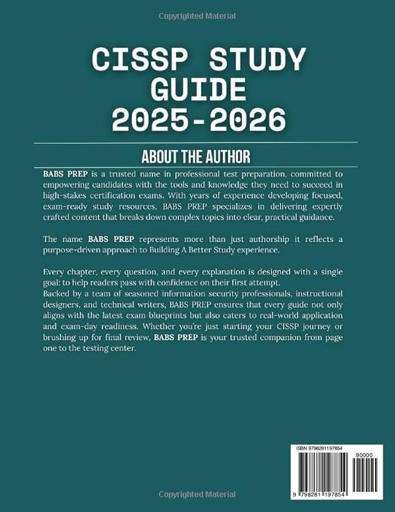 Amazon.com: CISSP Study Guide 2025–2026: All-in-One CISSP Exam