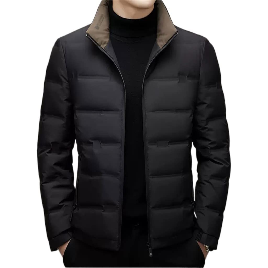 Amazon.com: YMGSCC Winter Down Jacket Men's Stand Collar Contrast