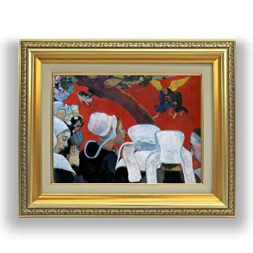 Amazon.co.jp: ゴーギャン 説教のあとの幻影 F4 油絵直筆仕上げ 477