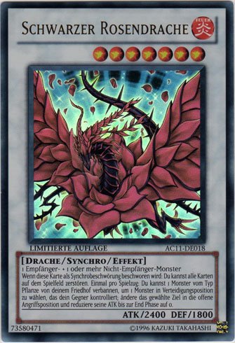 Amazon.co.jp: 遊戯王 ドイツ語版 AC11-DE018 Schwarzer Rosendrache