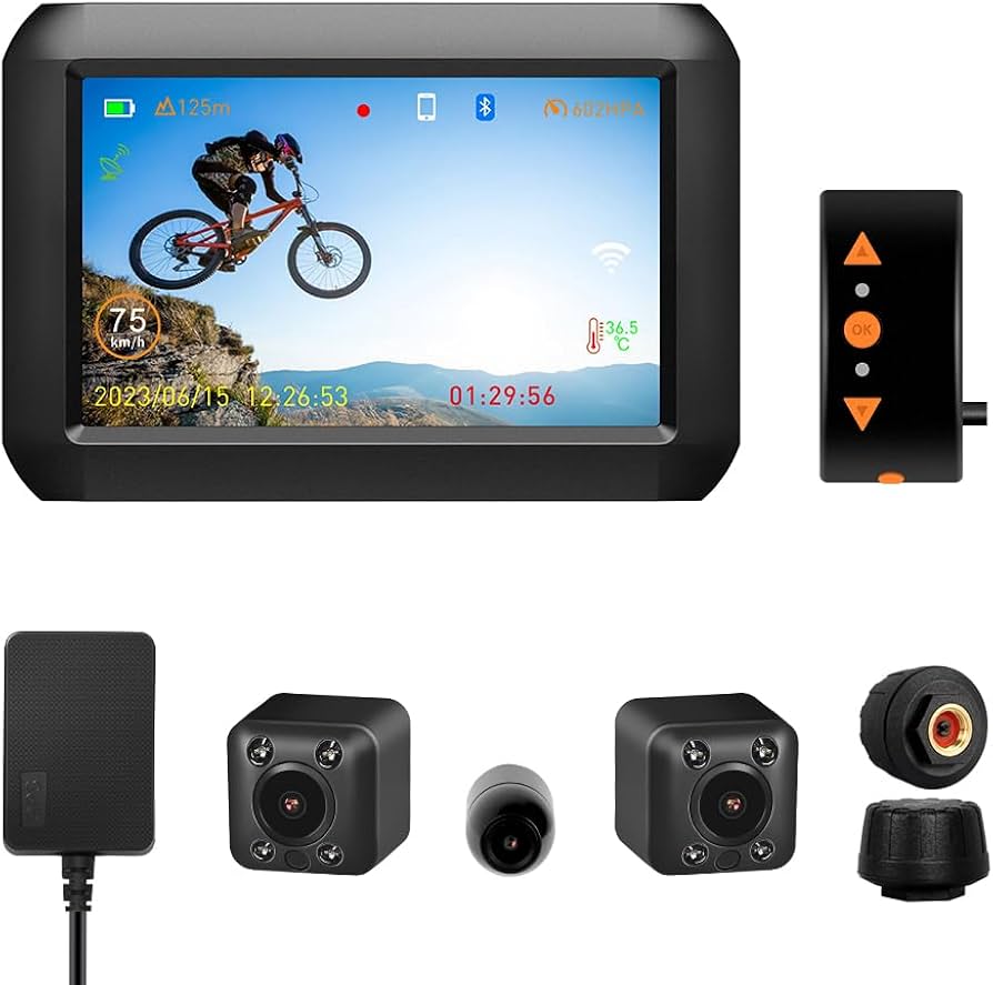 Amazon.co.jp: VSYSTO 自転車ドライブレコーダー 4インチ防水タッチ