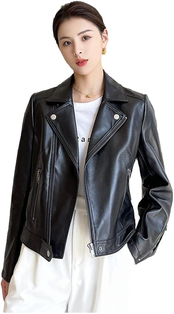 Amazon | [Lincy] ダブルライダース レザージャケット レディース