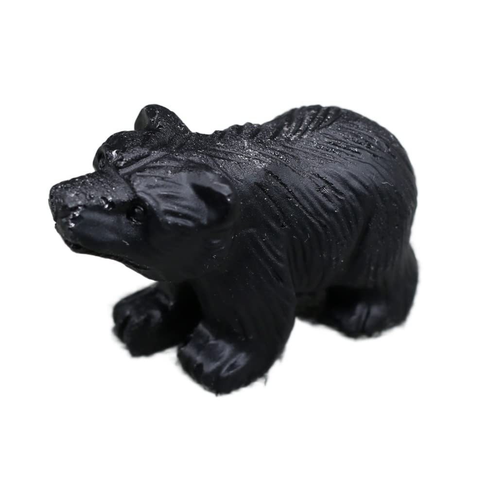 Amazon.co.jp: クマの置物像天然クリスタル石彫刻工芸品ジュエリー