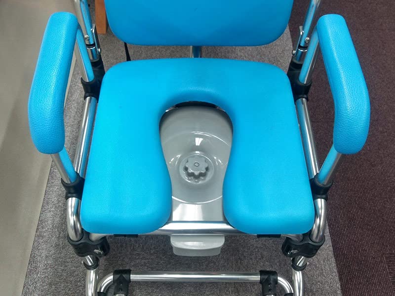 Amazon | 入浴用車いす リクライニングシャワーキャリー コモード付