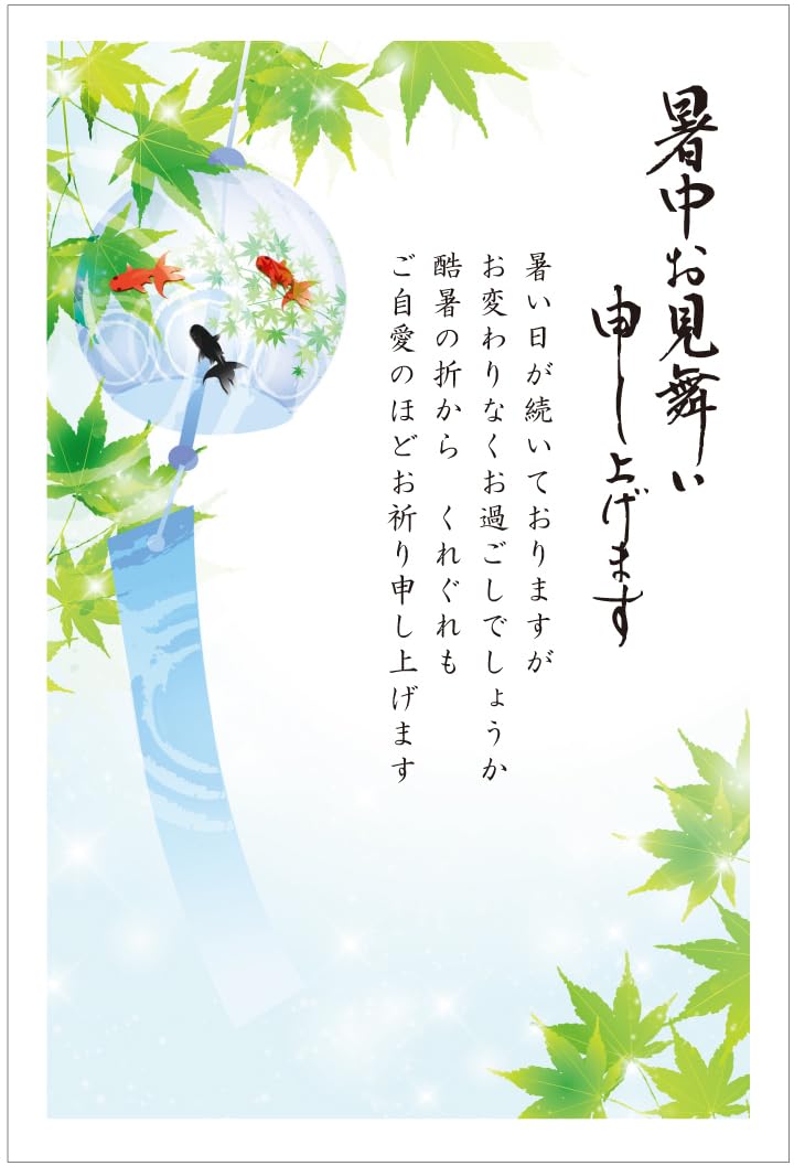 Amazon | 暑中見舞いハガキ 10枚 私製はがき アルファプリントサービス