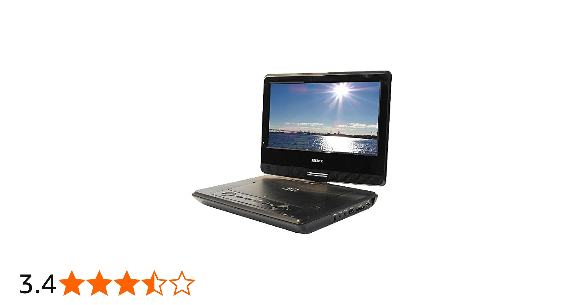 Amazon | WIZZ 10.1インチポータブルブルーレイディスクDVDプレーヤー