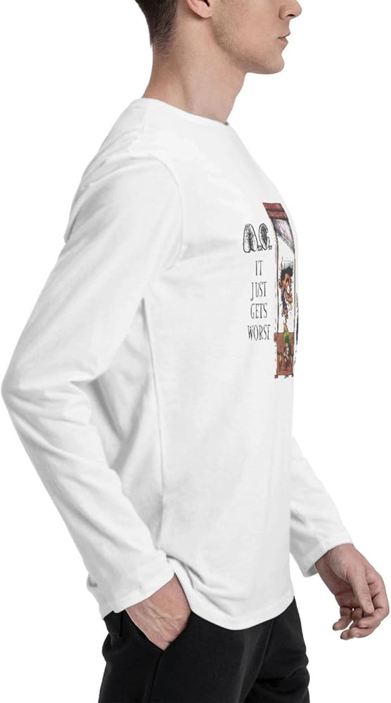 T-Shirt for Men Anal Cunt T-Shirts Long Sleeve Slim Street Tees