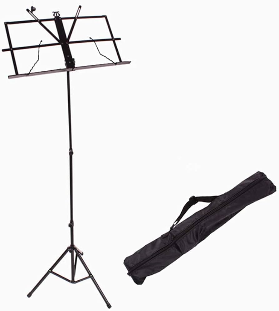 Amazon | 譜面台 軽量スチール製 折りたたみ式 角度調節 伸縮可能 楽譜