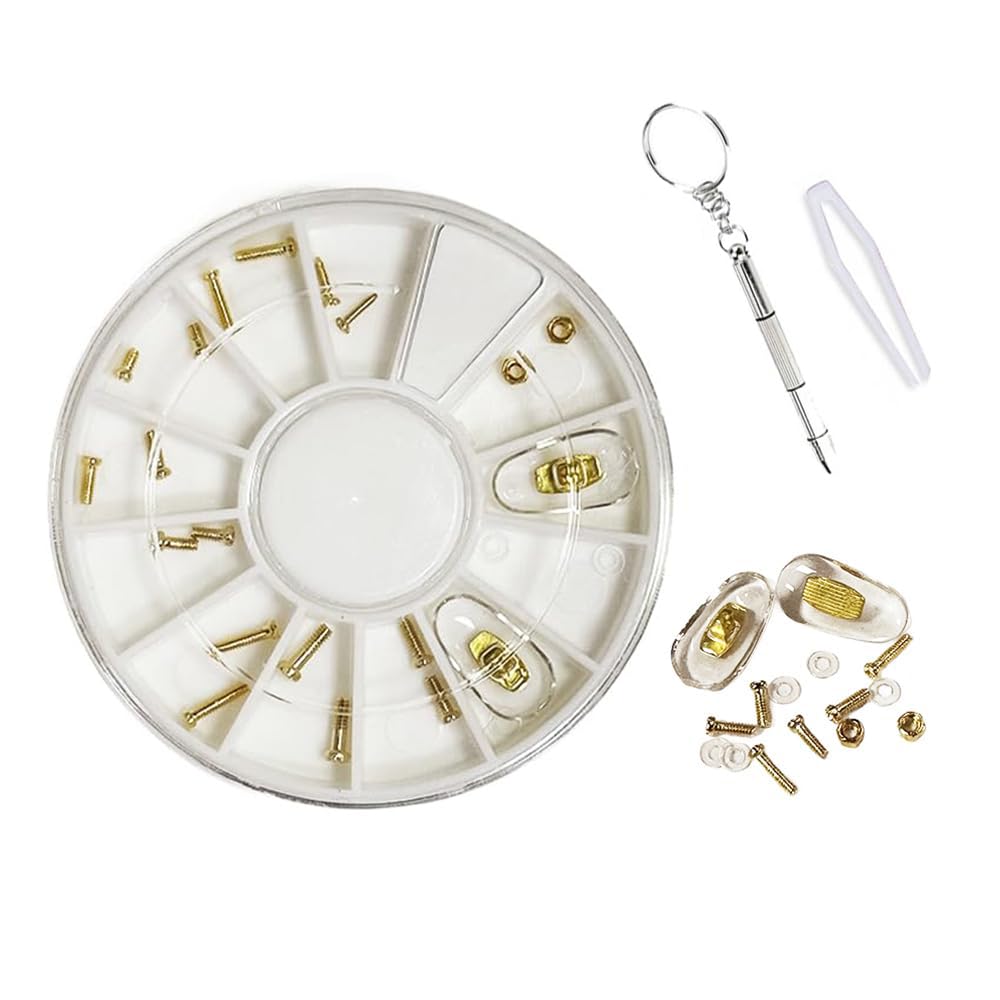 Amazon | 金メッキメガネ ネジセット メガネ用ネジ 20個入りM1.4