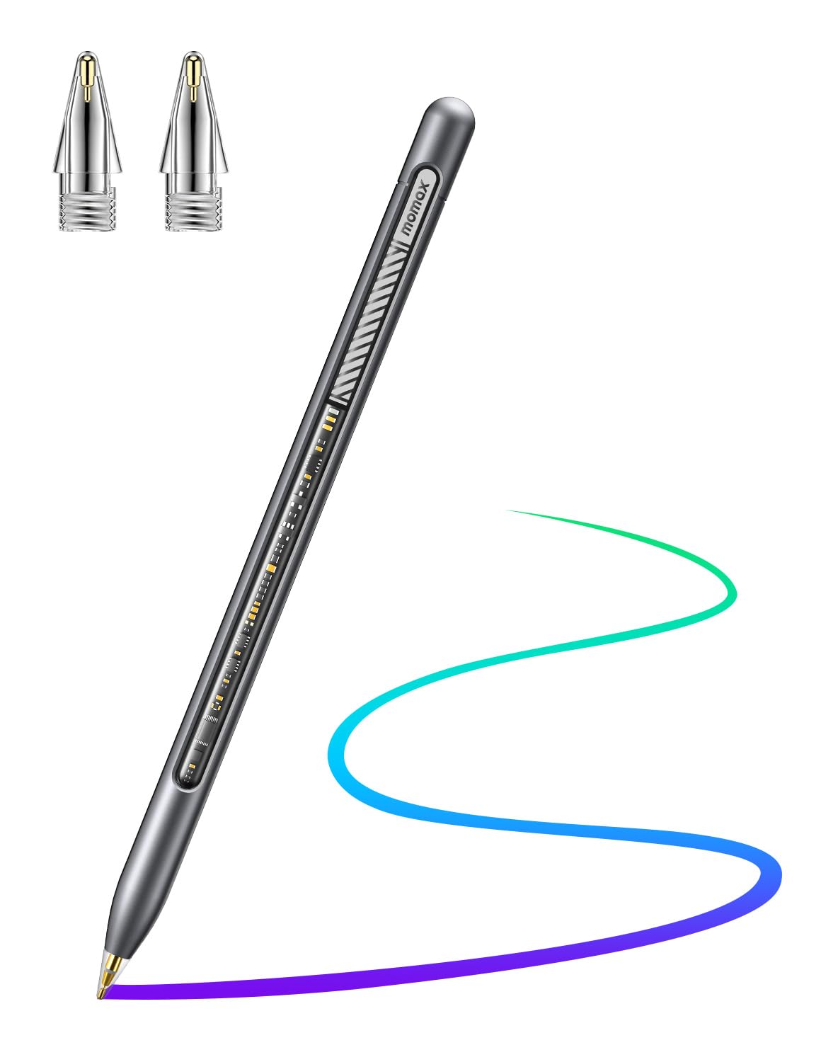 MOMAX Pen for iPad, Transparent iPencil with Magnetic Wireless