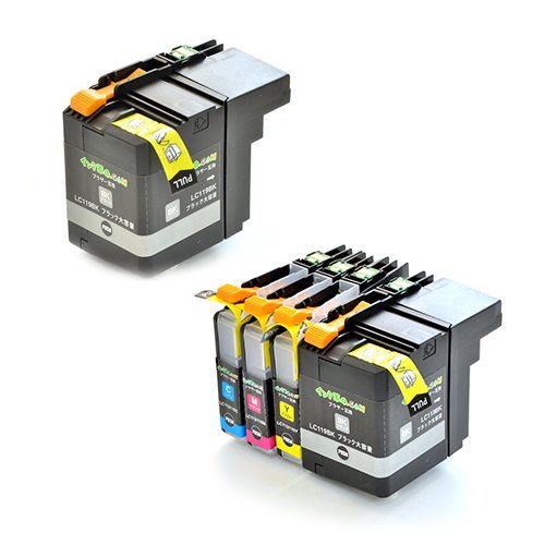 Amazon.co.jp: LC119/115-4PK(4色パック大容量) +BK ブラザー用