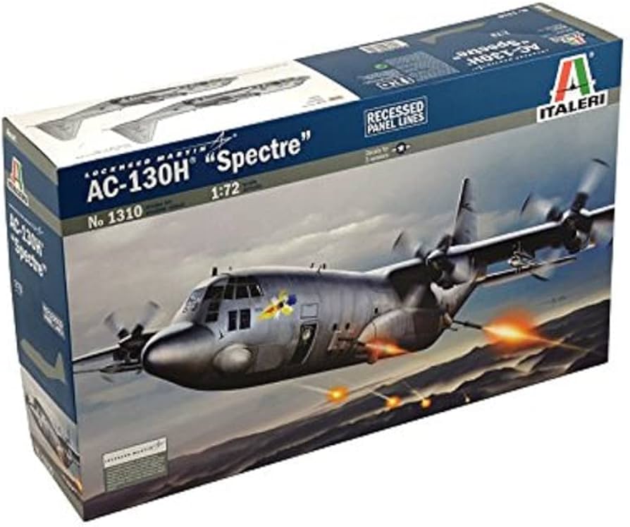 Amazon.com: Italeri 1310S 1/72 AC-130H Spectre,Grey : Arts, Crafts