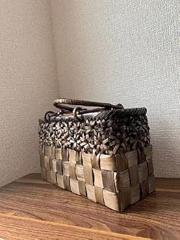 Amazon | [山葡萄] 胡桃 かごバッグ 【市松編み/立体花編み/角型/巾着