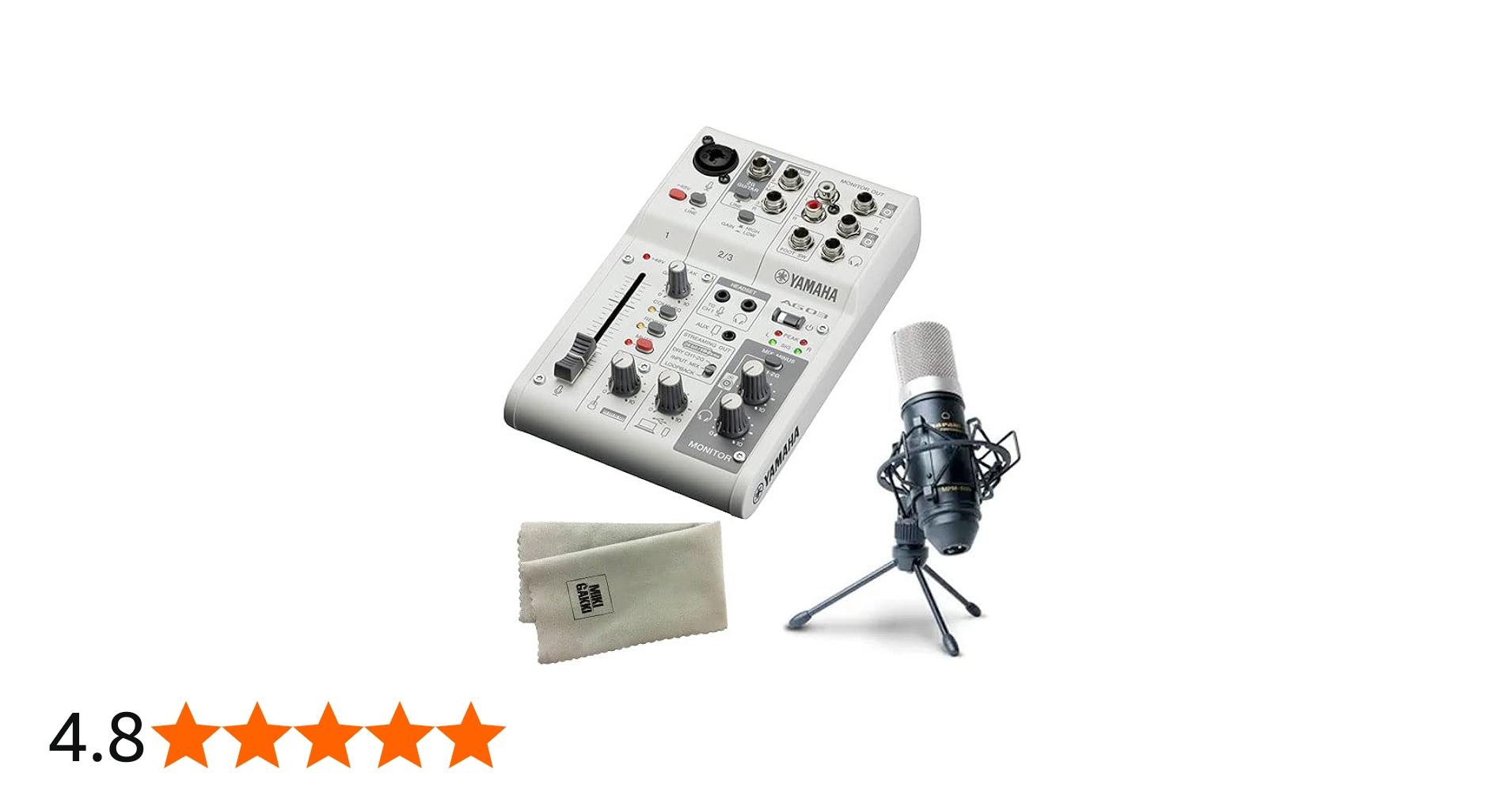 Amazon.co.jp: YAMAHA ミキサー AG03MK2 W(白) + コンデンサーマイク