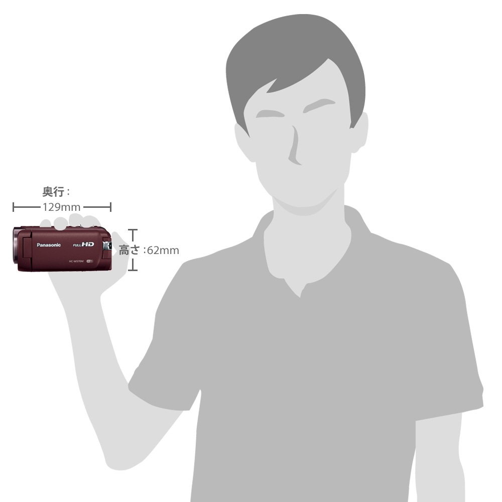 ジャンク品】Panasonic HDビデオカメラ HC-W570M-T パナソニック HC
