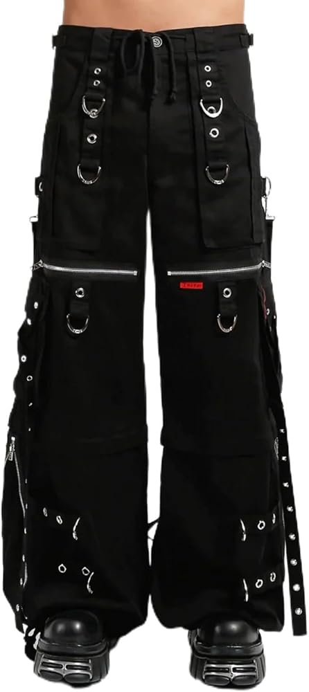 Tripp NYC X-Strap Zip Off Pants [Black/Black] XXS at Amazon Men's