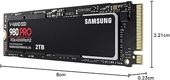 Amazon | Samsung 980 PRO 2TB 最大7,000MB/秒 PCIe 4.0 NVMe M.2