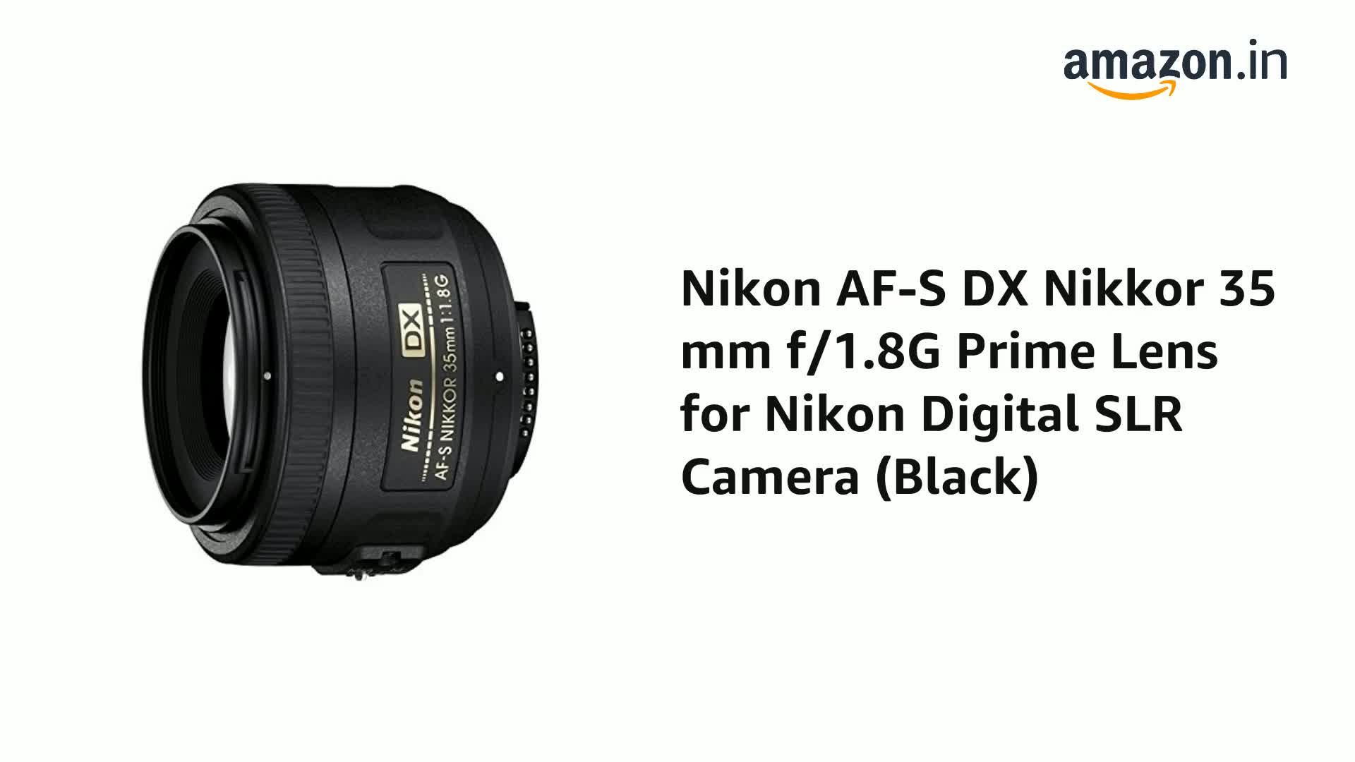Nikon Af-S Dx Nikkor 35 Mm F/1.8G Prime Lens for Digital SLR