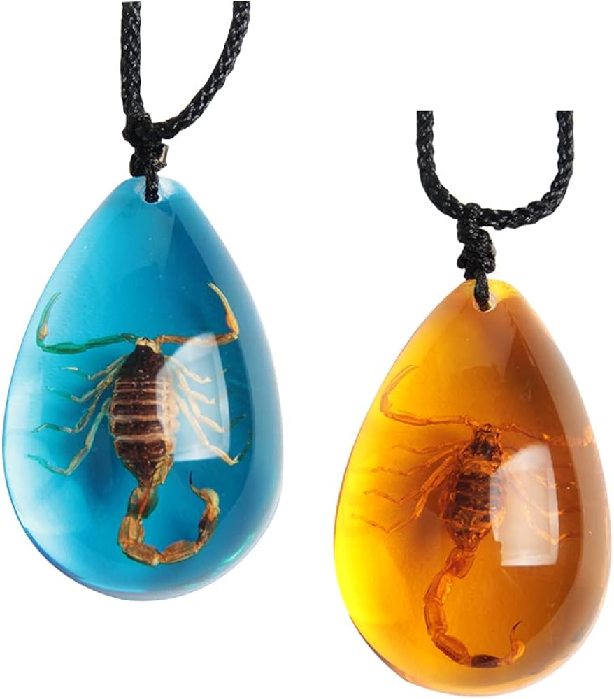 Amazon.co.jp: Acxico 昆虫石 天然サソリ インクルージョン 本物の