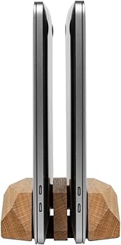Amazon.com: Oakywood Dual Laptop Dock, Vertical Laptop Stand Wood