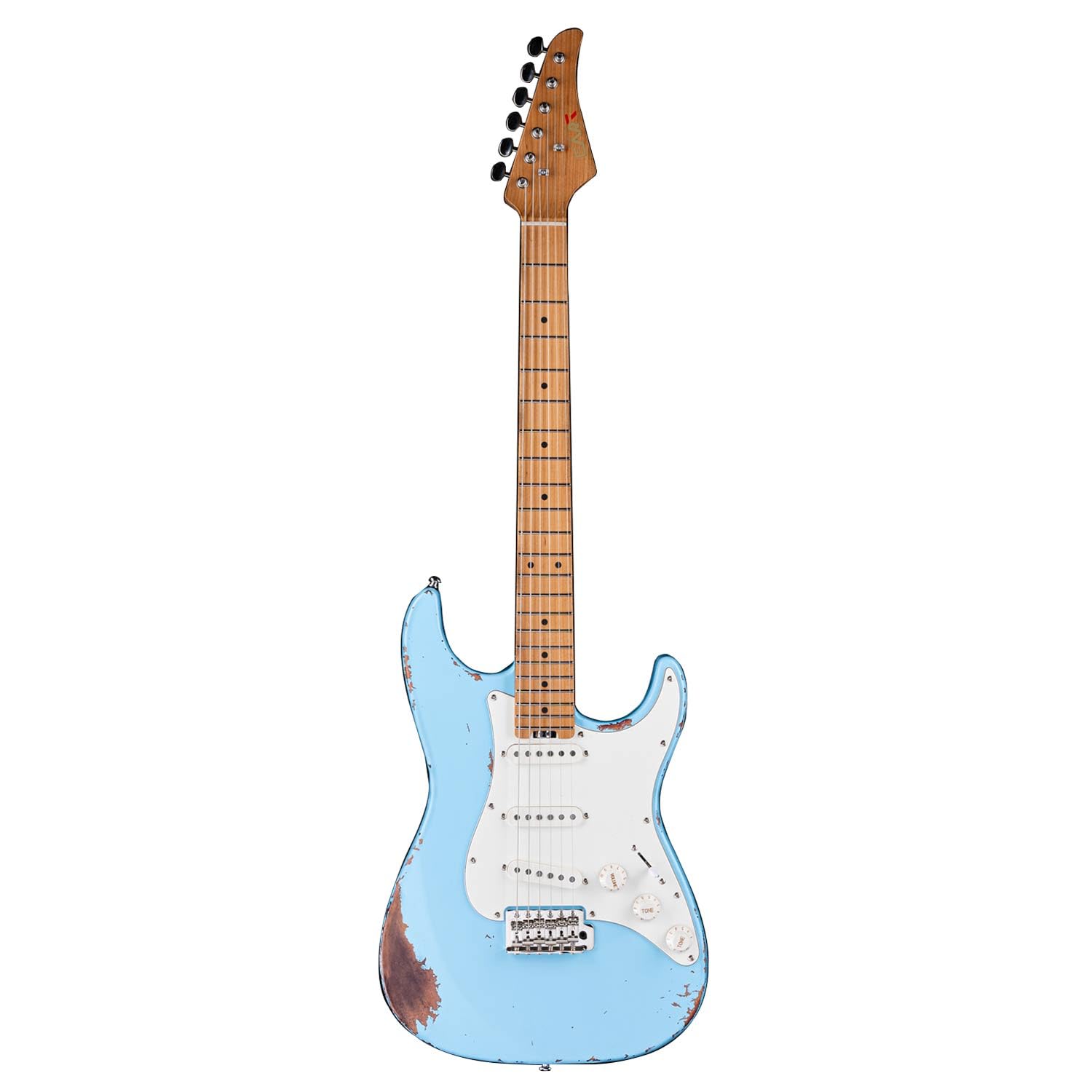 Amazon | EARTレトロ-VS 60M 6弦ソリッドギターフルサイズ焼楓木頸跡