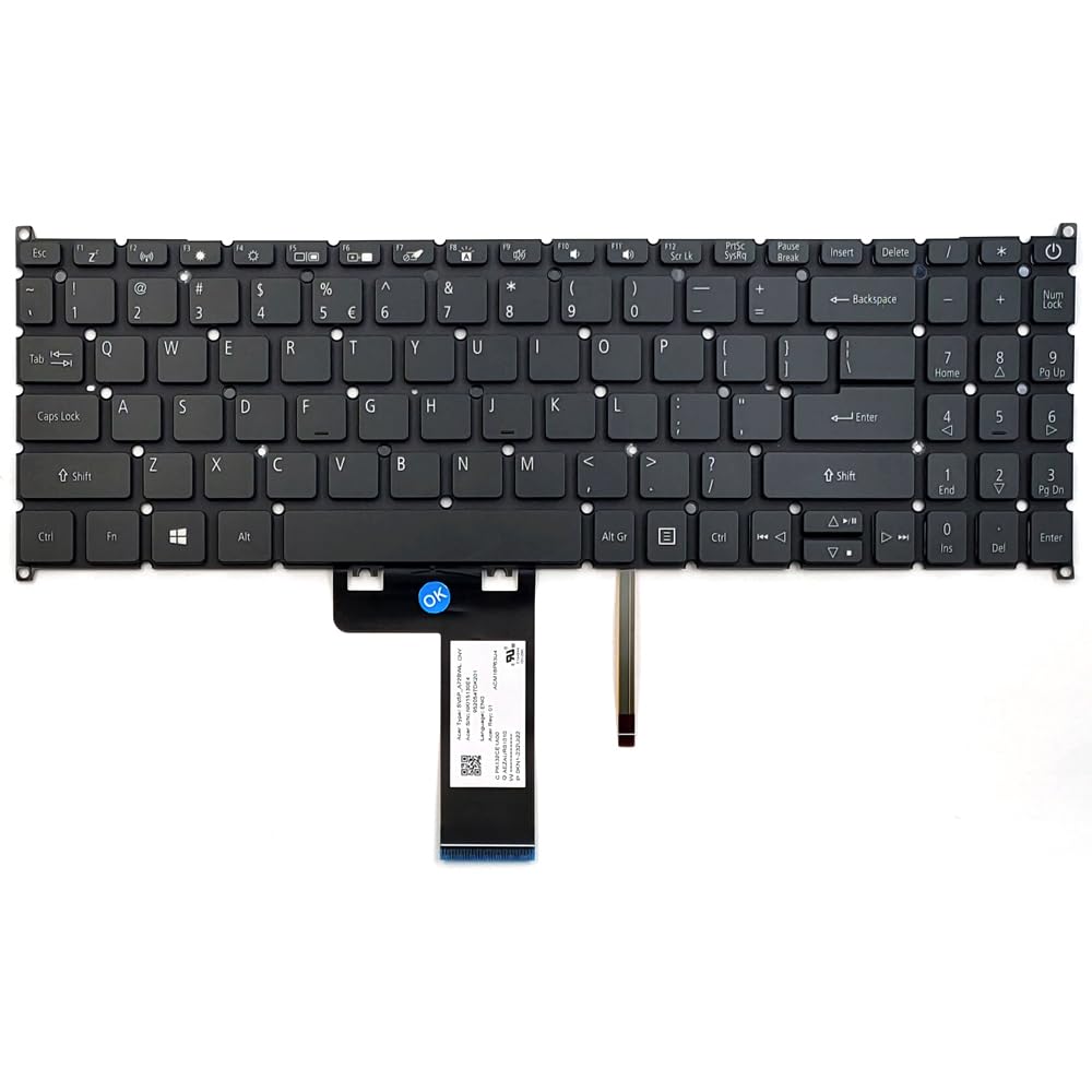 Amazon.com: KGIGIBE Replacement Backlit Keyboard for Acer Aspire 5