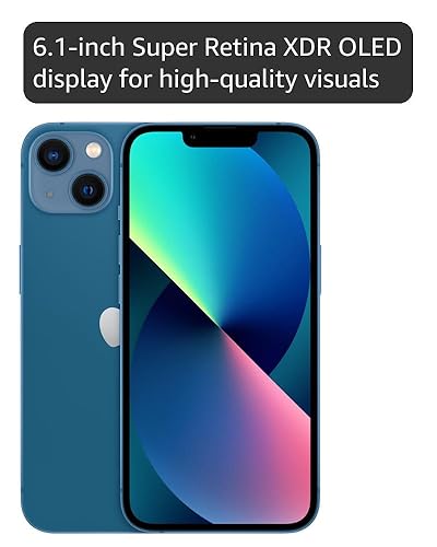 Amazon.com: Apple iPhone 13, 256GB, Blue - Unlocked (Renewed