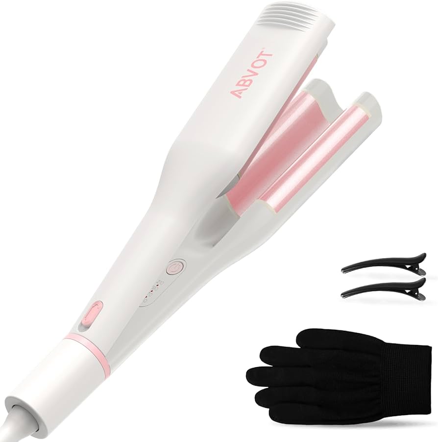 Amazon | ABVOT 【深U型】ヘアアイロン カール 32㎜ ウェーブアイロン