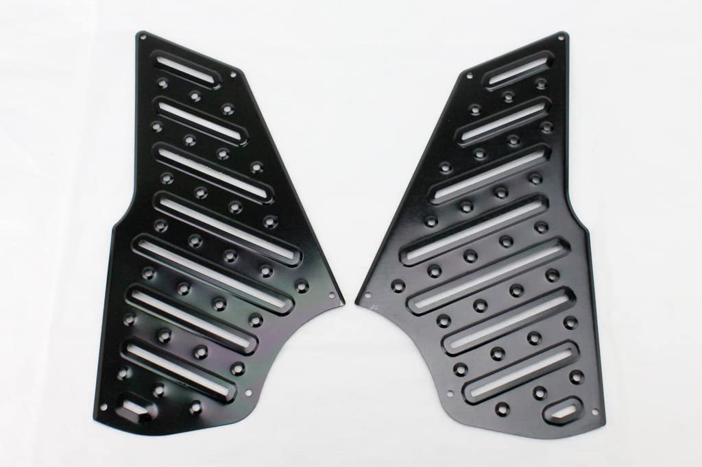 Amazon | アルミステップボード 6点セット フロアボード 黒 バイク