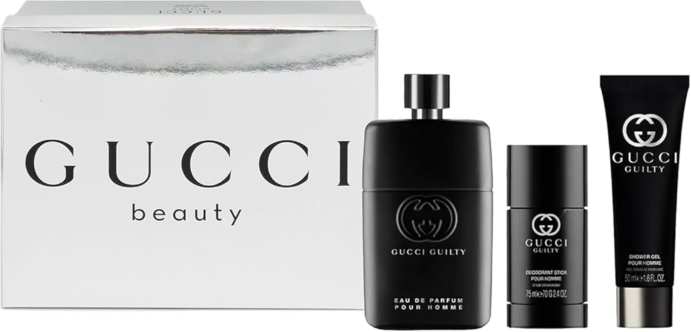 Amazon.com : Gucci Guilty Pour Homme 3 Pcs Gift Set: Eau de Parfum