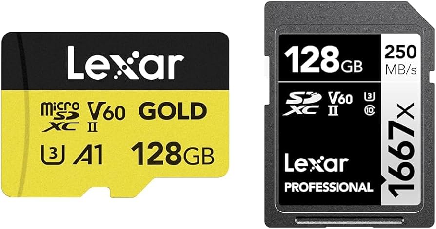 Amazon.com: Lexar 128GB Gold Micro SD Card UHS-II 280MB/s Read +