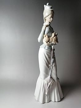 Amazon.co.jp: LLADRO リヤドロ 4893 犬を抱く貴婦人 フィギュリン