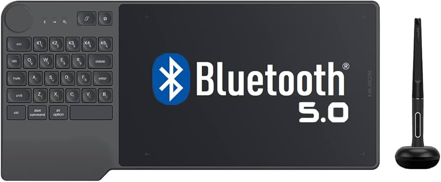 Amazon | HUION ペンタブレット 板タブ 8.9 x 5.6インチ ワイヤレス